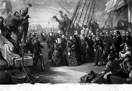 England and America. The Visit of Her Majesty Queen Victoria to the Arctic Ship Resolute December 16th 1856 RMG B7345