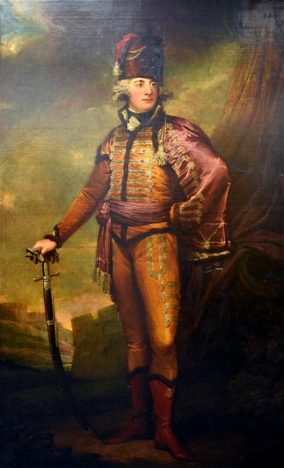 English - Portrait of a Man Dressed as a Hussar - 1976.8.1 - Reading Public Museum