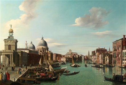 English Follower of Canaletto Venice, the Entrance To the Grand Canal Looking West