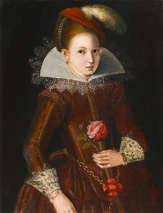 English School early 17th century Portrait of a Girl