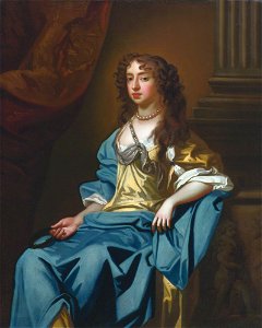 Gertrude, marchioness of Halifax, by studio of Peter Lely. Free illustration for personal and commercial use.