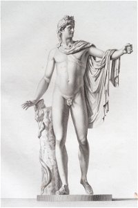 Engraving Apollo Belvedere Bourdon Bourgois n02