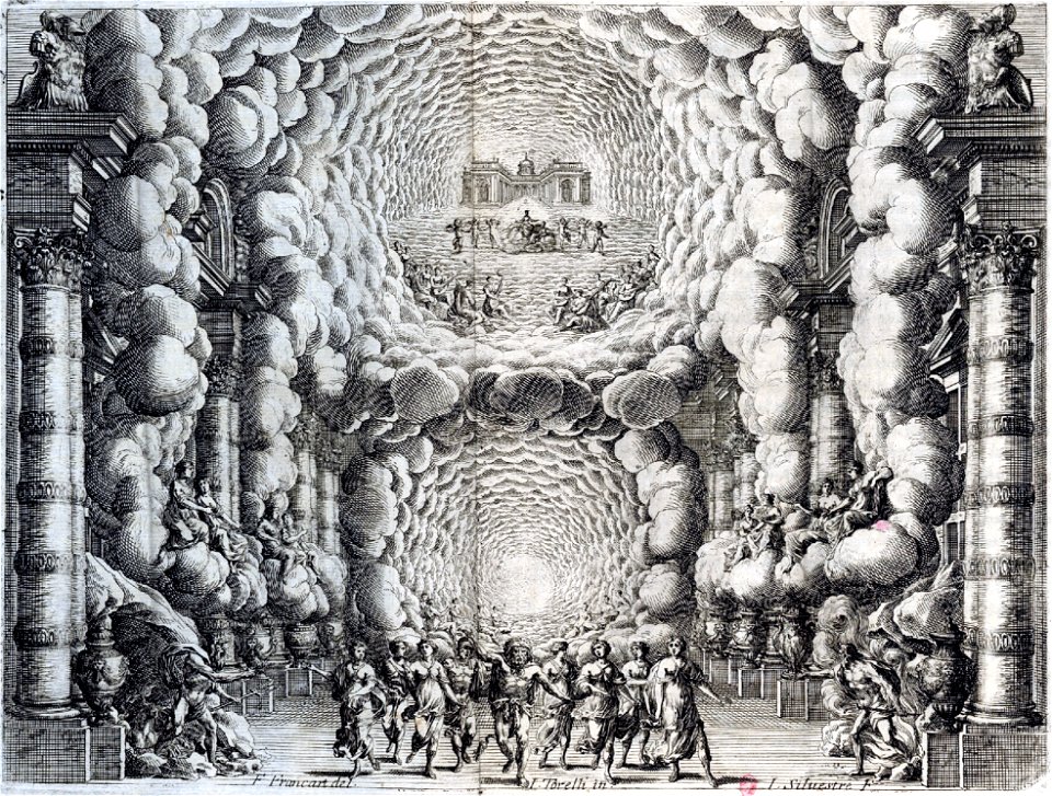 Engraving from 'Scene e machine preparate alle nozze di Teti Balletto reale' – INHA NUM 4 RES 1152 vue 37 Act III 3