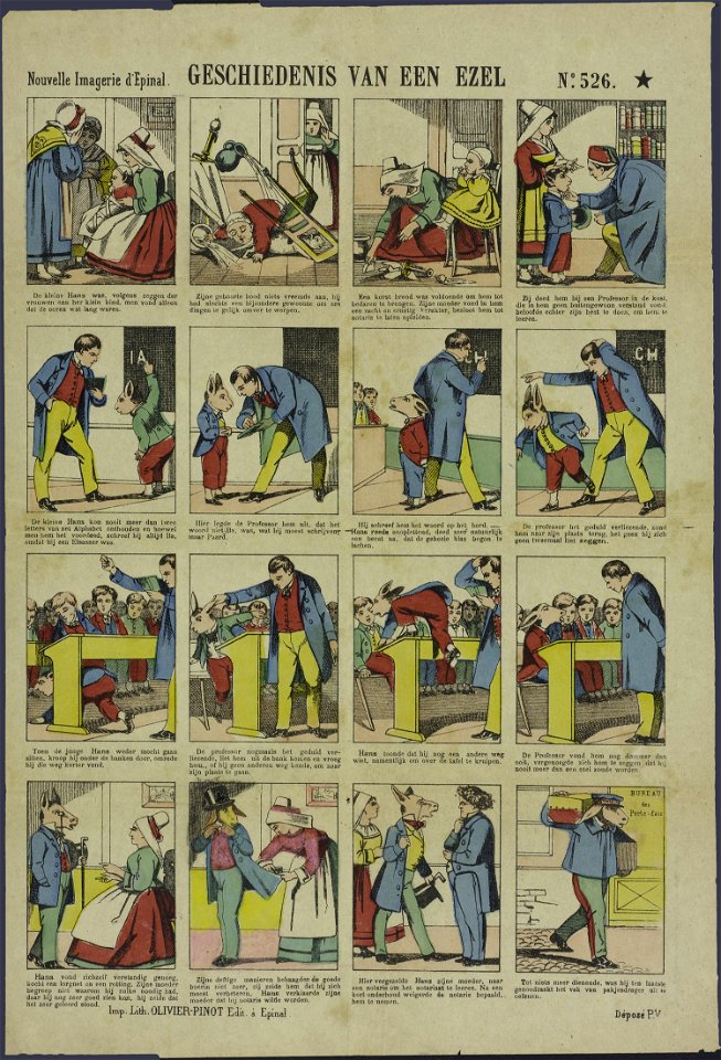Geschiedenis van een ezel-Catchpenny print-PRENT 0147