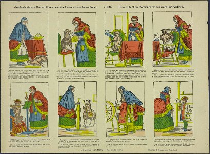 Geschiedenis van Moeder Moreau en van haren wonderbaren hond-Catchpenny print-Borms 0302. Free illustration for personal and commercial use.