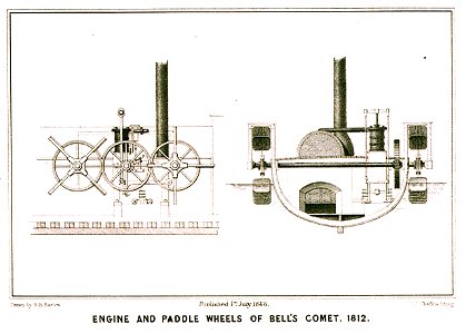 Engine and paddle wheels of Bell's Comet 1812 RMG PU6639