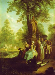 Gesellschaft im Tiergarten, Daniel Chodowiecki, 1780
