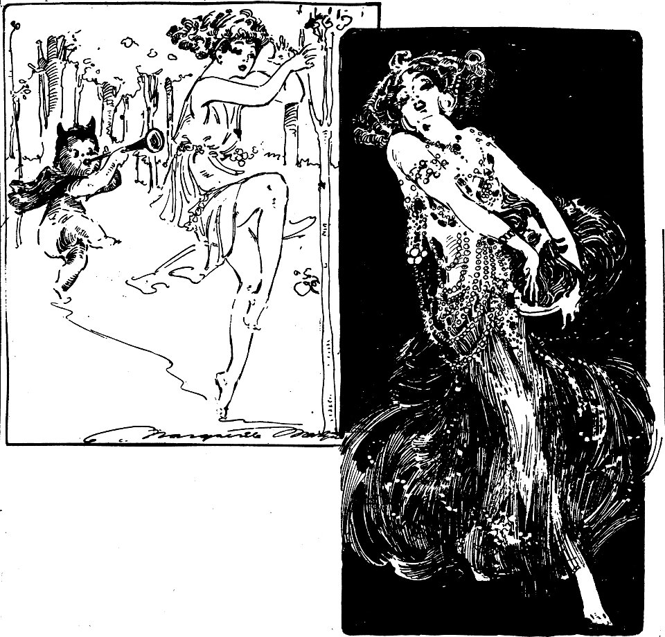 Gertrude Hoffman (dancer), drawn by Marguerite Martyn, 1909