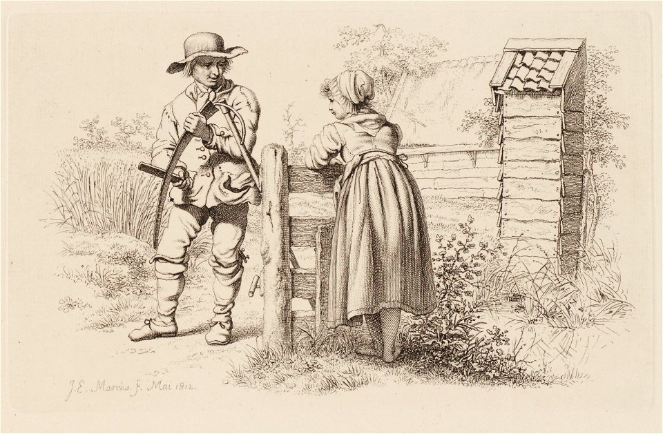 Gesprek bij het hek, objectnr A 12646
