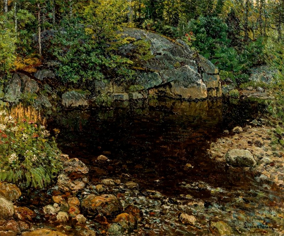 Bear River Trout Pond, North Newry, Maine by John Joseph Enneking
