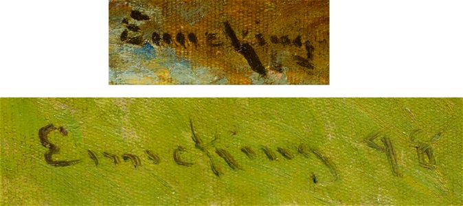 Signatures of American painter John Joseph Enneking