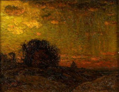 Storm at Sunset by John Joseph Enneking. Free illustration for personal and commercial use.