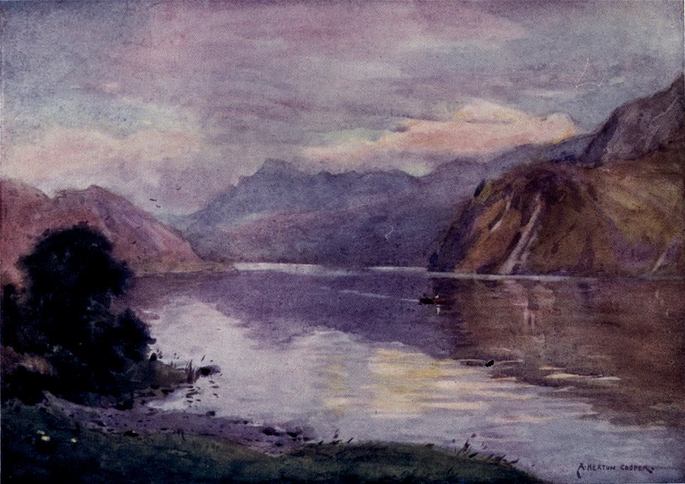 Ennerdale Lake at Sunset - The English Lakes - A. Heaton Cooper