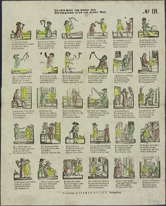 Geschiedenis van kleine Jan, Die langzaam werd een groote man-Catchpenny print-Borms 0621