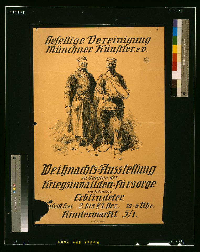 Gesellige Vereinigung Münchner Künstler e.v. Weihnachts Ausstellung zu gunsten der Kriegsinvaliden, für sorge ins besonders Erblindeter ... - A.H. 17. LCCN2004665879