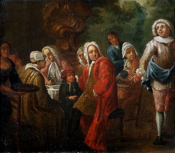 Gesellschaft zu Tisch deutsch 17 Jh