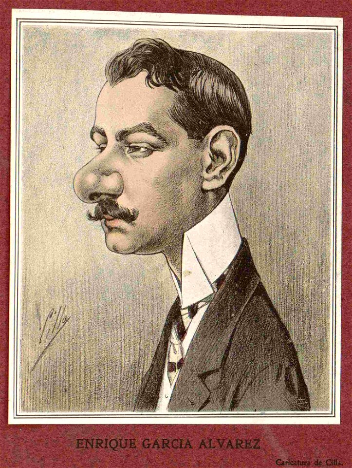 Enrique García Álvarez, caricatura de Cilla