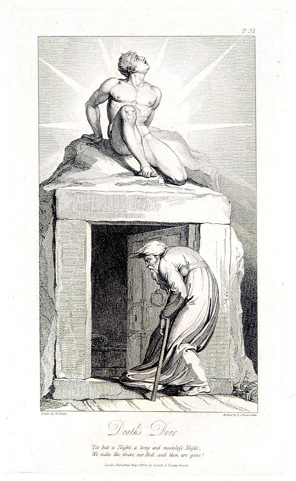 Engraved by Luigi Schiavonetti after Blake for Robert Blair,= The Grave,= 1808 Essick Collection