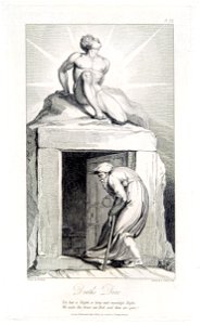 Engraved by Luigi Schiavonetti after Blake for Robert Blair,= The Grave,= 1808 Essick Collection