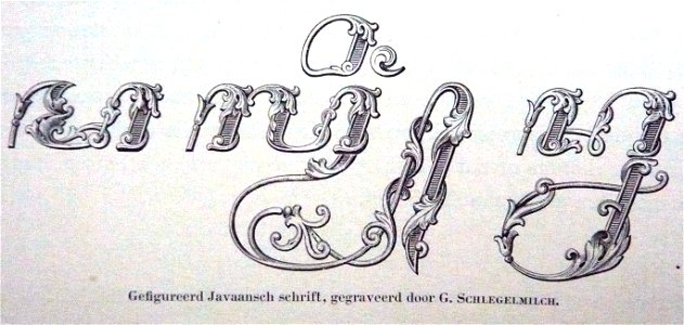 Enschede-Huruf Jawa - figurated by Gottlieb Schegelmilch 1883
