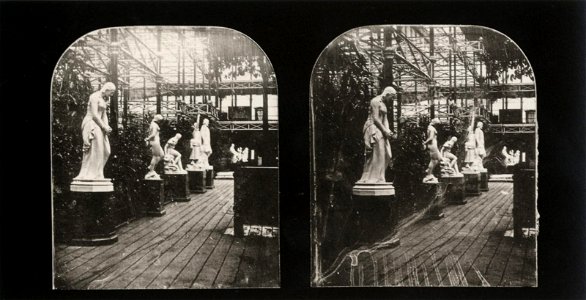 Englischer Photograph um 1851 - Skulpturengalerie im »Crystal Palace«, Londoner Weltausstellung (Zeno Fotografie)