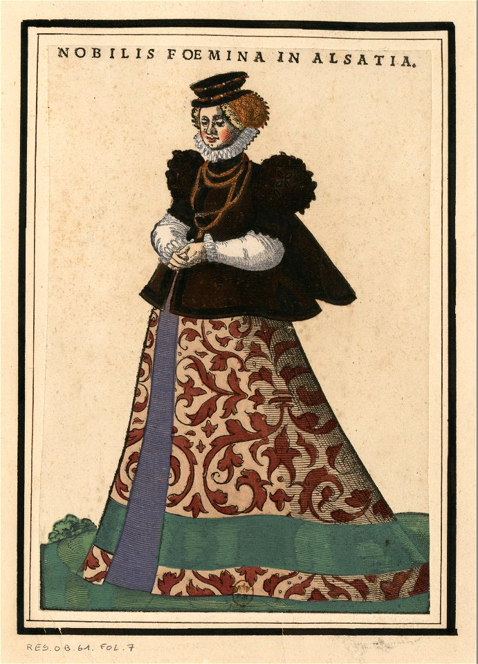Ensemble de gravures de costumes d'Allemagne du XVIe siècle.f007
