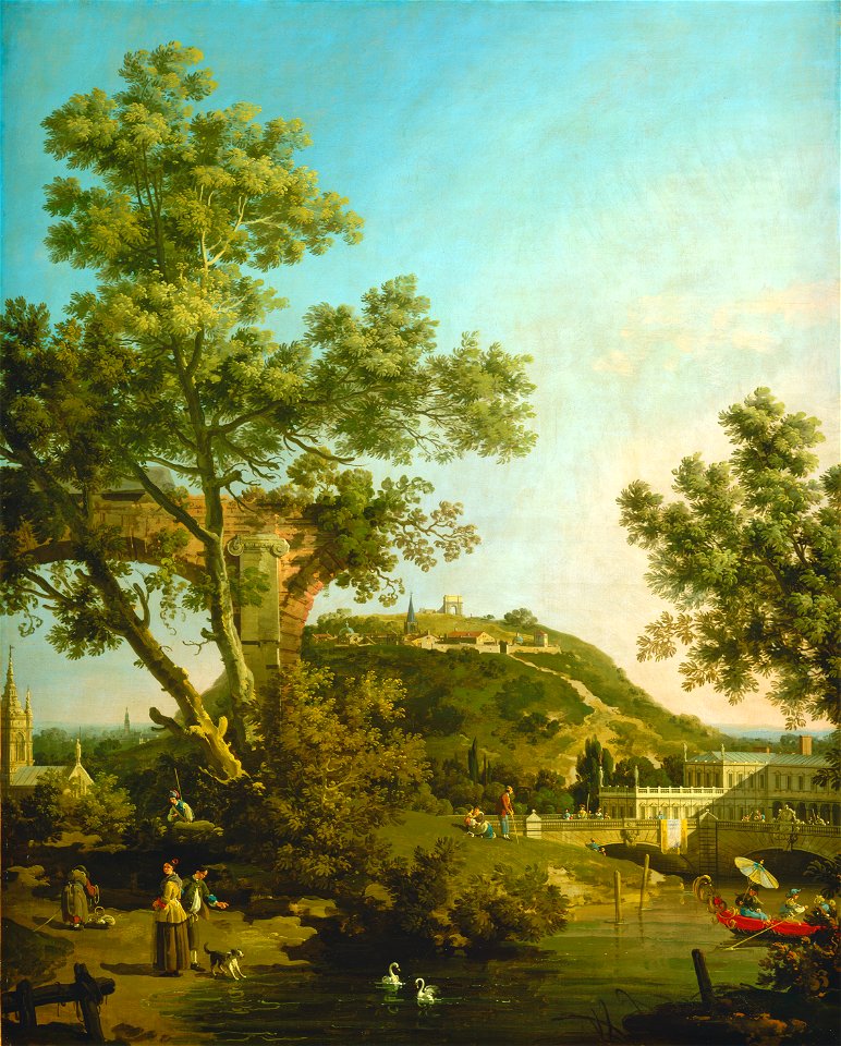 English Landscape Capriccio with a Palace G-001355-20120531