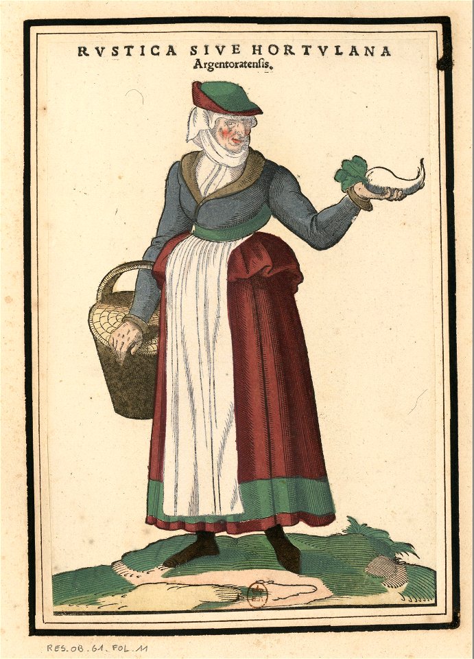 Ensemble de gravures de costumes d'Allemagne du XVIe siècle.f011