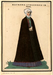 Ensemble de gravures de costumes d'Allemagne du XVIe siècle.f019