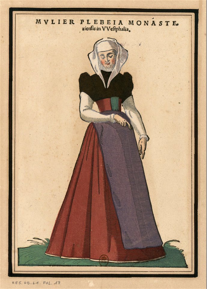 Ensemble de gravures de costumes d'Allemagne du XVIe siècle.f017