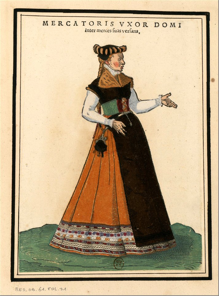 Ensemble de gravures de costumes d'Allemagne du XVIe siècle.f031