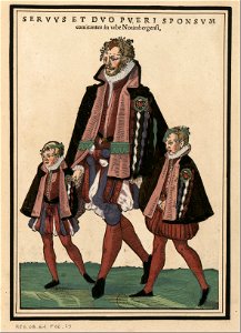 Ensemble de gravures de costumes d'Allemagne du XVIe siècle.f025