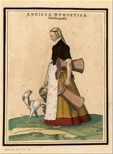 Ensemble de gravures de costumes d'Allemagne du XVIe siècle.f039