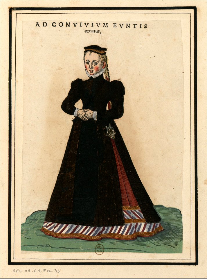 Ensemble de gravures de costumes d'Allemagne du XVIe siècle.f033