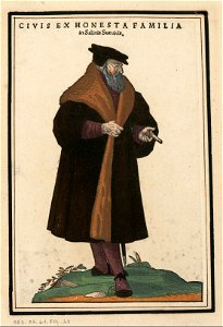 Ensemble de gravures de costumes d'Allemagne du XVIe siècle.f043