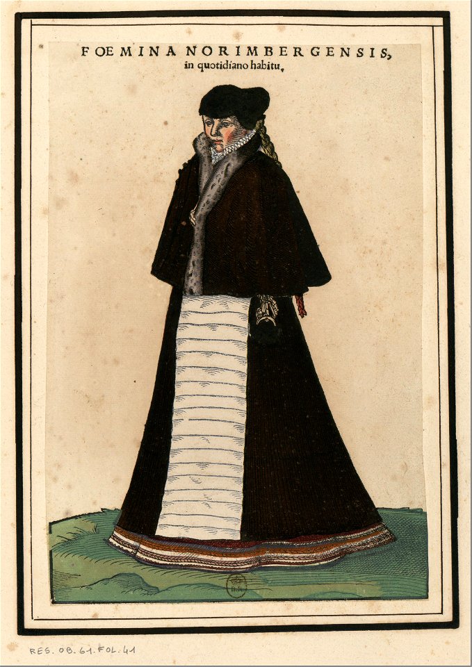 Ensemble de gravures de costumes d'Allemagne du XVIe siècle.f041