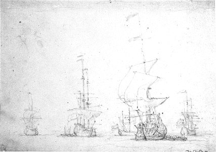 English ships getting under way RMG PW6930