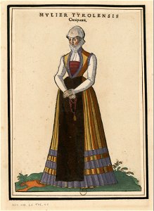 Ensemble de gravures de costumes d'Allemagne du XVIe siècle.f051