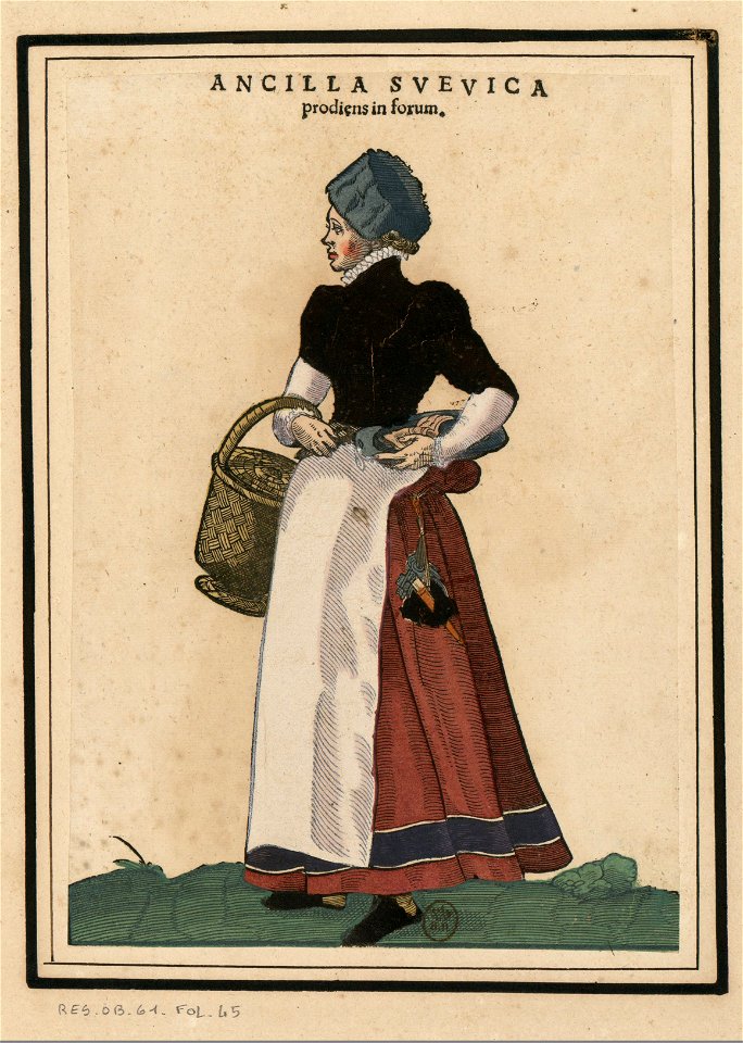 Ensemble de gravures de costumes d'Allemagne du XVIe siècle.f045