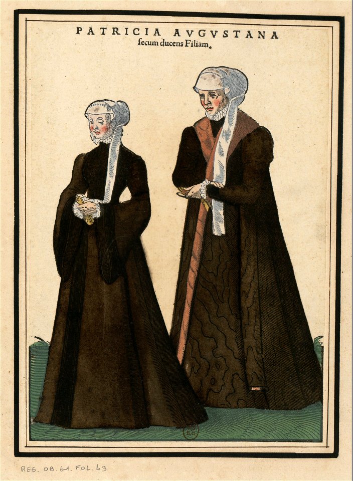 Ensemble de gravures de costumes d'Allemagne du XVIe siècle.f049