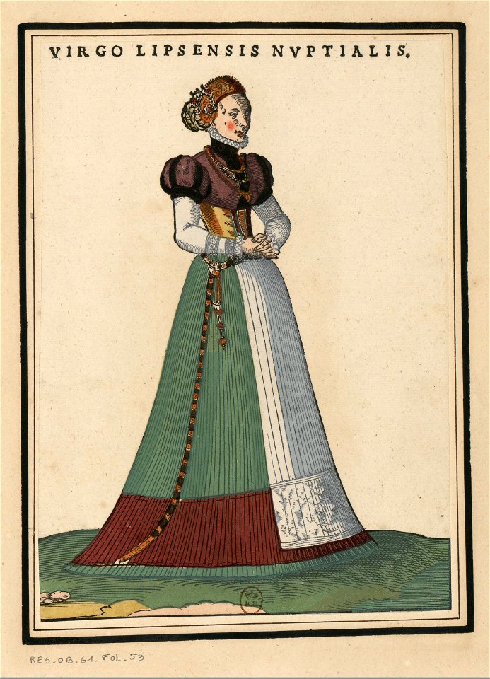 Ensemble de gravures de costumes d'Allemagne du XVIe siècle.f053