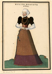 Ensemble de gravures de costumes d'Allemagne du XVIe siècle.f057