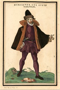 Ensemble de gravures de costumes d'Allemagne du XVIe siècle.f061