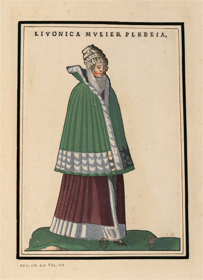 Ensemble de gravures de costumes d'Allemagne du XVIe siècle.f069