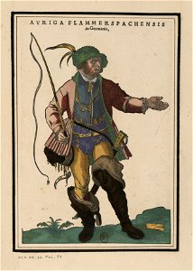 Ensemble de gravures de costumes d'Allemagne du XVIe siècle.f072