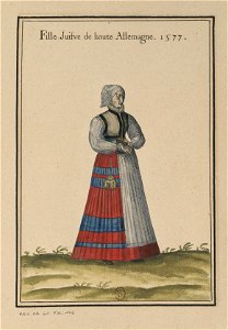 Ensemble de gravures de costumes d'Allemagne du XVIe siècle.f090