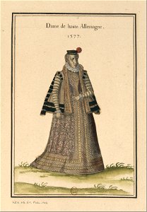 Ensemble de gravures de costumes d'Allemagne du XVIe siècle.f088