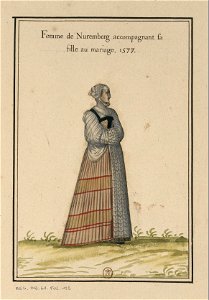 Ensemble de gravures de costumes d'Allemagne du XVIe siècle.f106