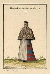Ensemble de gravures de costumes d'Allemagne du XVIe siècle.f108