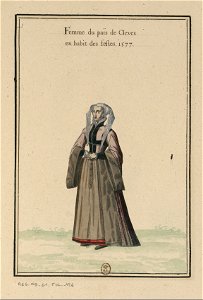 Ensemble de gravures de costumes d'Allemagne du XVIe siècle.f110